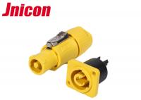 China Powercon Waterproof Plug Socket , Yellow IP44 Waterproof 3 Pin Plug And Socket factory