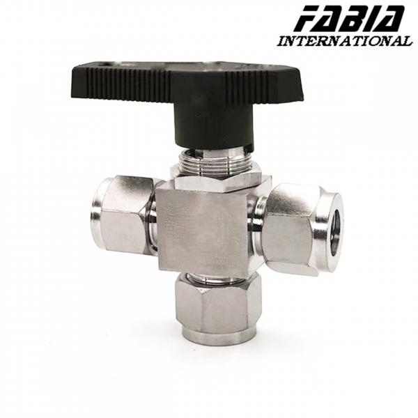 Quality Water High Pressure Stainless Steel 3 Way Ball Valve Manual  T Type for sale