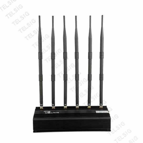 Quality Libraries / Museum Rf Frequency Jammer , 6 Antenna Cell Phone Signal Blocker for sale