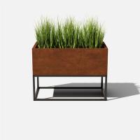 Quality Outdoor Solid Metallic Rectangle Corten Steel Raised Garden Bed Planter And for sale