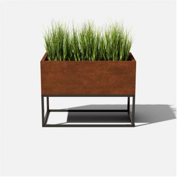 Quality Outdoor Solid Metallic Rectangle Corten Steel Raised Garden Bed Planter And for sale