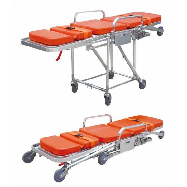 Quality 1.96M Self Loading Folding Ambulance Stretcher Cum Wheelchair, Aluminum for sale