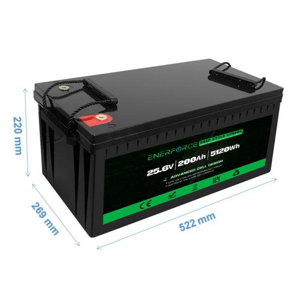 Quality LFP 24v 200ah Lifepo4 Battery Black For Home Appliances Solar Energy Storage for sale