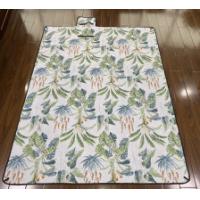 China 210d 80g Foldable Waterproof Picnic Blanket Polyester Printing Outdoor Beach Mat factory