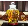 China Large Pineapple Glass Kitchen Containers With Lids / Transparent Beer Glass Juice Jars factory