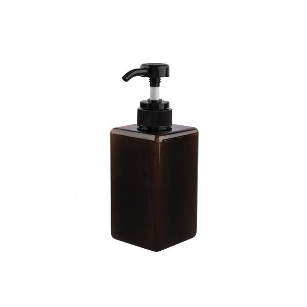 Quality Square Brown Cosmetic PETG Bottle 450ml Large Capacity Reusable for sale