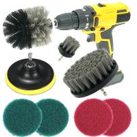 China Grey Brush Set For Drill Cleaning Brush Attachment factory