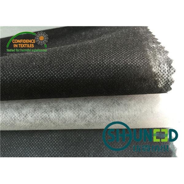 Quality 100% Polyester Base Cloth Non Woven Interlining Black For Garment for sale