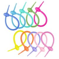 China Reusable Silicone Cable Twist Ties Bread Tie Bag Sealing Clip Silicone Management Ties Cord Organizer For Car Home Offic factory