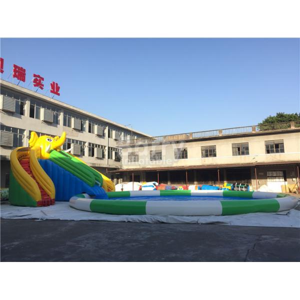 Quality 0.55mm PVC Tarpaulin Inflatable Water Slide Park For Kids / Inflatable Water for sale