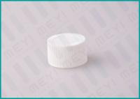 China 28/410 White Ribbed Screw Top Caps / Plastic Bottle Lids For Cosmetics factory