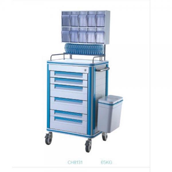 Quality Beautiful Appearance Drug Truck Medical Instrument Trolley Silent Side Ways Medical Emergency Trolley Cart for sale