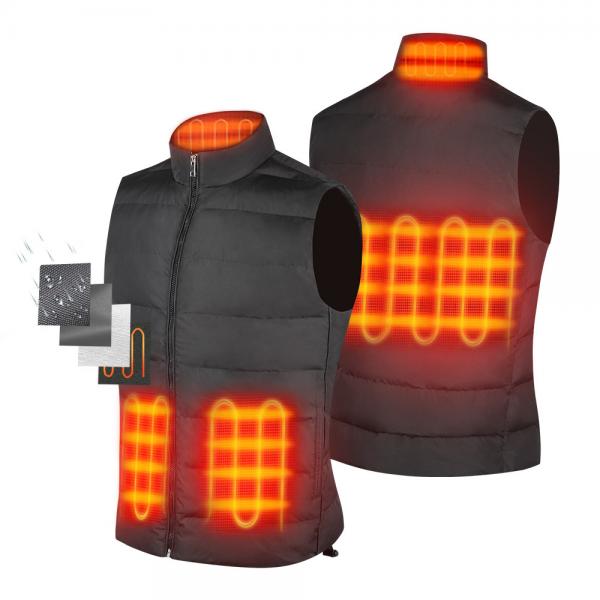 Quality Classic Men'S Heated Vest Sleeveless Vest Carbon Fiber 3 Level Temperature Heated for sale