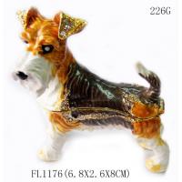 China wholesales metal dog shaped cheap antique jewelry box for promotional gift factory