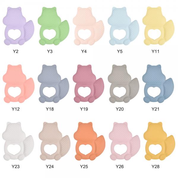 Quality Multicolored Squirrel Teether Silicone Teether BPA Free LFGB Approval for sale