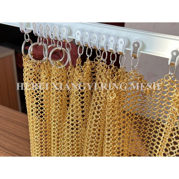 Quality 1.5mm*15mm Welded Chainmail Curtain With Metal Rings For Interior Decoration for sale