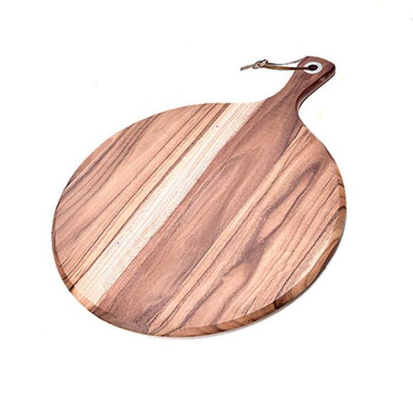 Quality 41*30*1.5cm Natural Wooden Round Acacia Cutting Board Chopping for sale