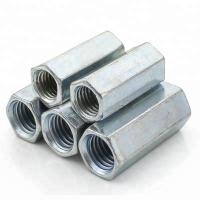 China M6*18mm Grade 12.9 Galvanized Steel Long Connector Coupling Thread Nut DIN6334 factory