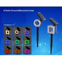 Quality IP65 7 Colors Square Solar Lawn Lights 1200mA Battery Control Stake Light for sale