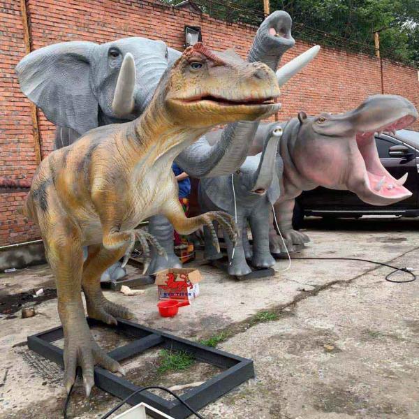 Quality Animated Life Size Model Dinosaurs Weatherproof Iguanodon Dinosaur Model for sale