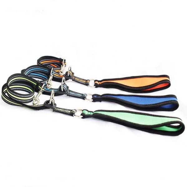 Quality Neoprene Handle Personalized Dog Leash Reflective With Strong Zinc Alloy Hook for sale