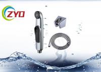 China Horizontal Bathroom Bidet Spray Kit With 1.2m Hose Chrome Bracket Holder factory
