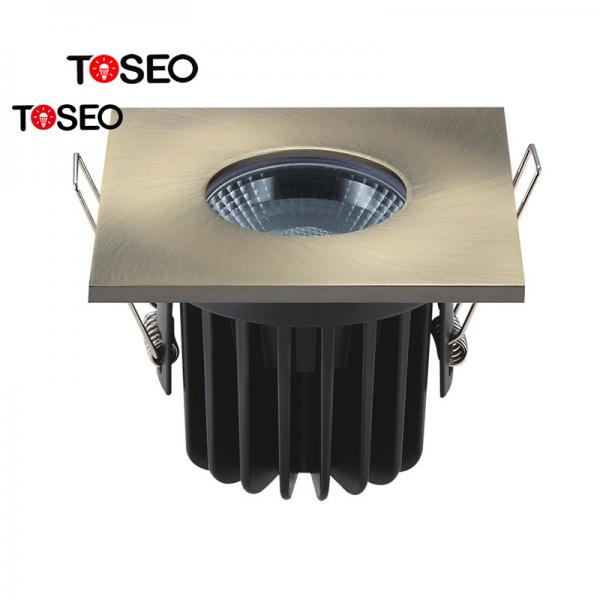 Quality Golden Dimmable Ceiling Recessed LED Downlight , Recessed Square IP65 Fire Rated for sale