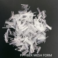 China Polypropylene fiber PP fiber mesh for adding in concrete as reinforcement factory