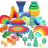 China Montessori Wave Forest Stacker Tower Rainbow Toy Stacker factory