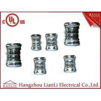 China 3 4 Steel EMT Conduit Fittings Galvanized Compression Coupling UL Listed , Blue White for sale