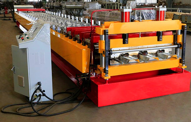 Quality Floor Deck Plate Roof Roll Forming Machine For Building Steel Sheet for sale