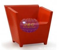 China Plastic Rotational Moulding For Single Person LLDPE Plastic Sofa For Restaurant factory