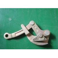 China 10KN Single Cam Wire Cable Clamp / Earth Wire Gripper Tool For Steel Strand factory