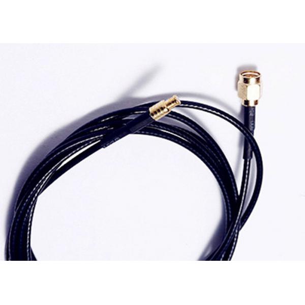 Quality RG174 Cable SMA Male Coaxial Cable , Black MCX Connector Cable Adapter for sale