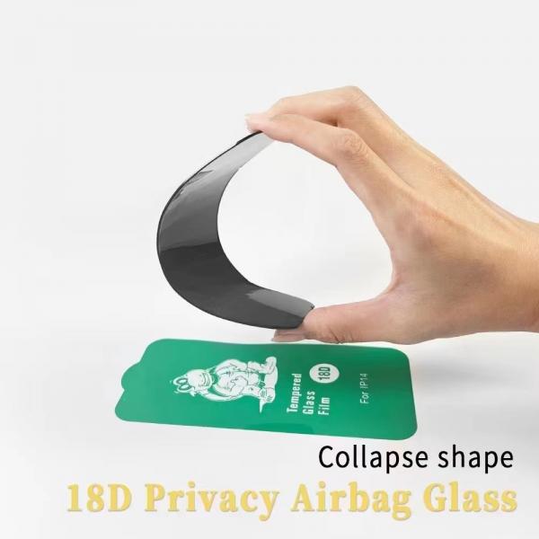 Quality 18D Turtle glass Anti-SPY Airbag screen protector for iPhone 14 pro max OPPO for sale