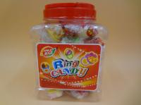 China Ring shape compressed milk candy packed in plastic jar milk chocolate strawberry flavor factory