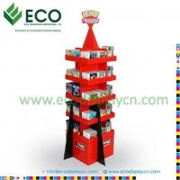 China Point Of Sale Cardboard Floor Display, Multi Tier Display Stand For Greeting Card factory