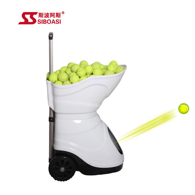 China Portable Tennis Ball Tosser Machine Top And Back Spin Adjustment for sale