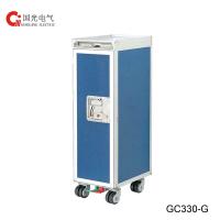 Quality Blue Airplane Food Trolley , Flight Attendant Cart Box Type Sealing for sale