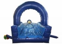 China Inflatable no slope runway water slide long Inflatable level water slide for children factory