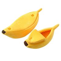 China Banana Shape Unusual Cat Beds , Warm Winter Cat Bed Not Easy Deformation factory
