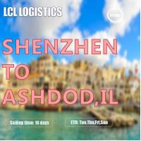 Quality Shenzhen To Ashdod Israel LCL International Shipping Through Sea ONE Liner for sale