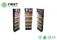China Custom Glossy Printed Logo Corrugated Paper Floor Display Stand For Exhibitions factory