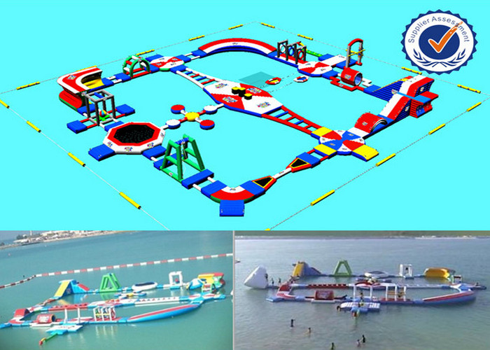 China 2000M2 Water Area Inflatable Water Parks , Amusement Sea Water Sport Games factory