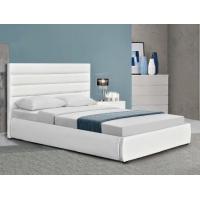China Optional size White Upholstered Bed Frame with storage for sleep comfortable factory