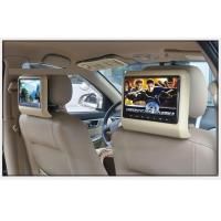 China Back Hanging Car Headrest Monitor Beige Color 1080P Multiple Format Video Decoding factory