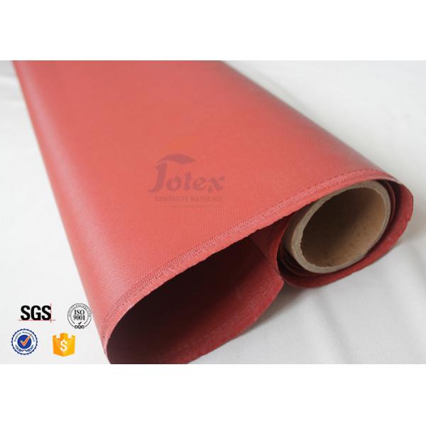 Quality Red 800℃ Silicone Coated High Silica Fabric Break Twill Weave 750GSM for sale