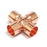 China Red Copper 4 Way Cross Tee Plumbing Tube High Pressure Equal Tees factory