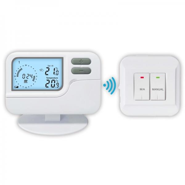 Quality 7 Day Programmable Heating and Cooling LCD Display Room Thermostat with Wireless for sale