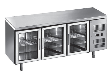Quality Stainless Steel Glass Door Freezer for sale